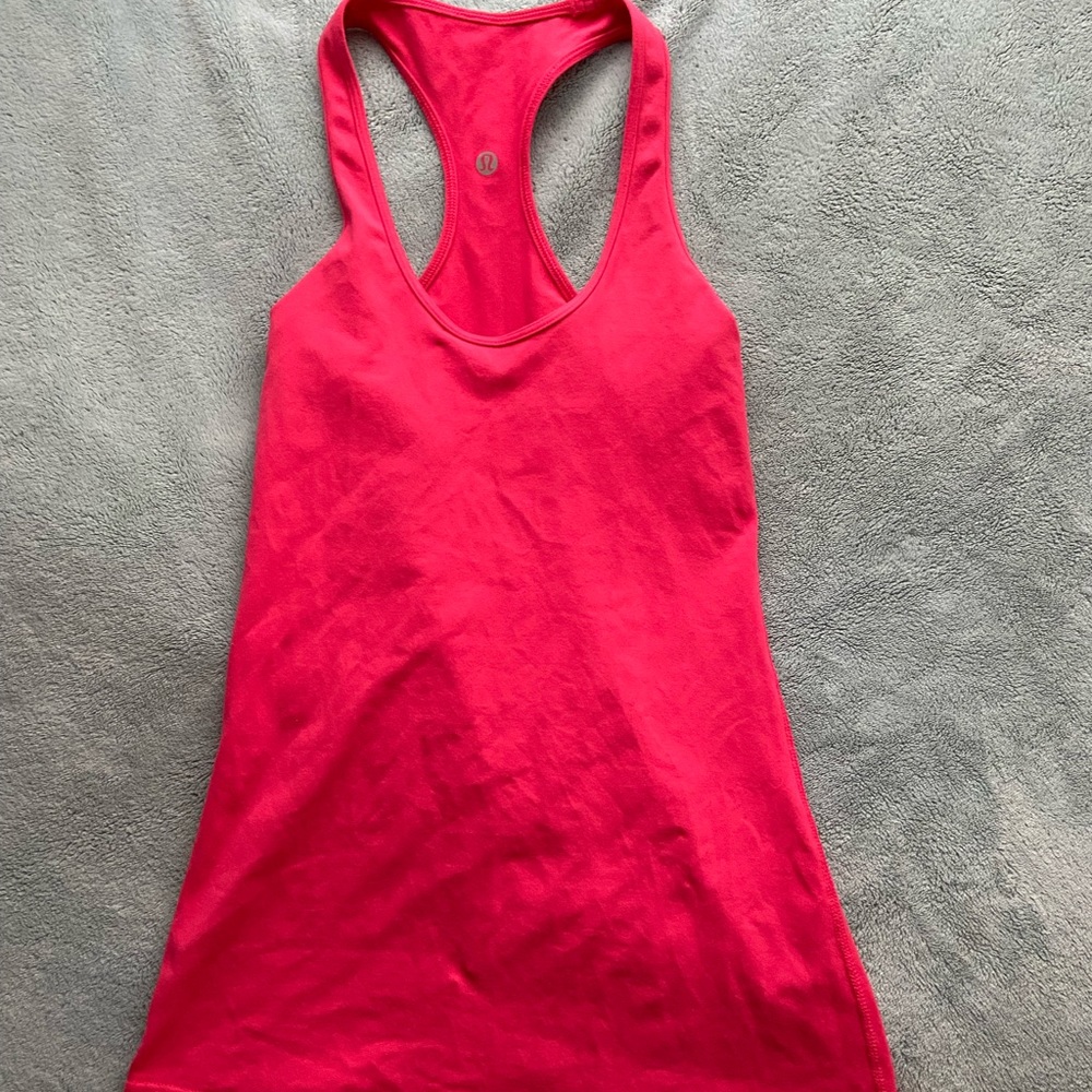 Red Lululemon tank top